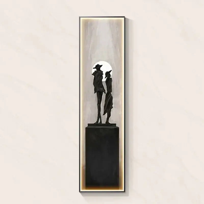Black Abstract LED Lamp