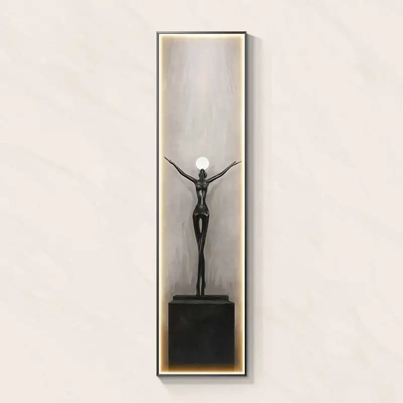 Black Abstract LED Lamp