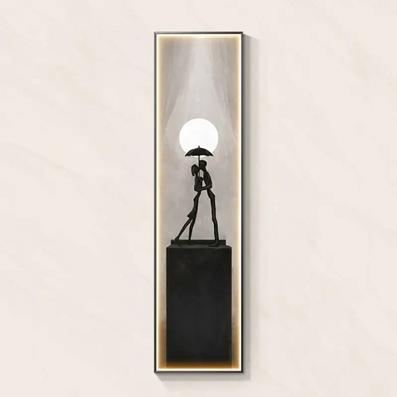 Black Abstract LED Lamp