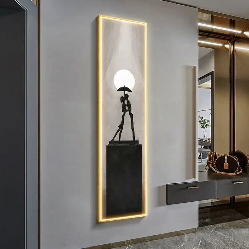 Black Abstract LED Lamp