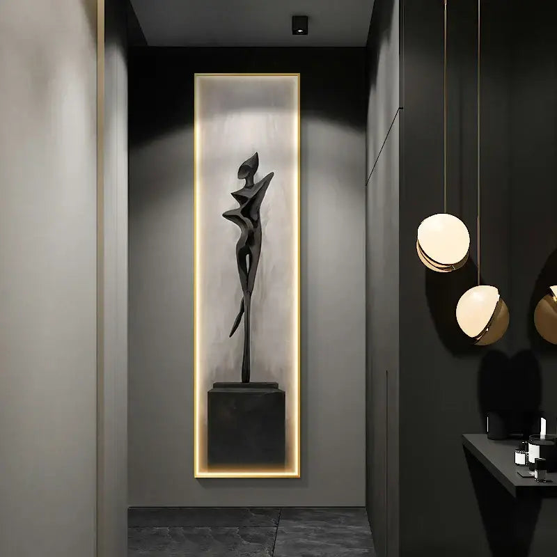 Black Abstract LED Lamp