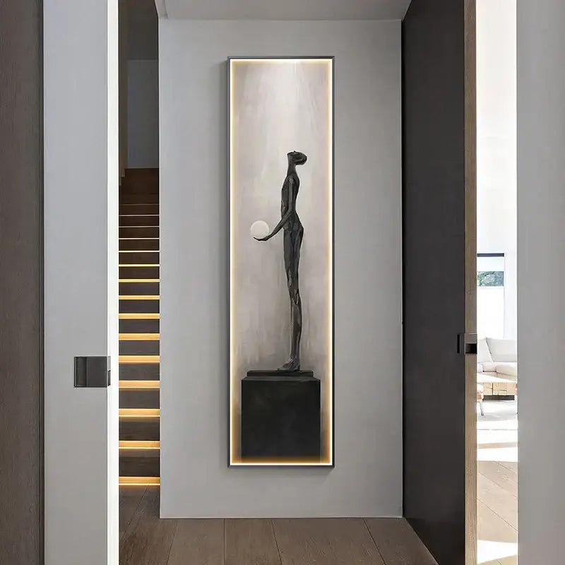 Black Abstract LED Lamp