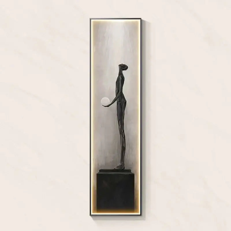 Black Abstract LED Lamp