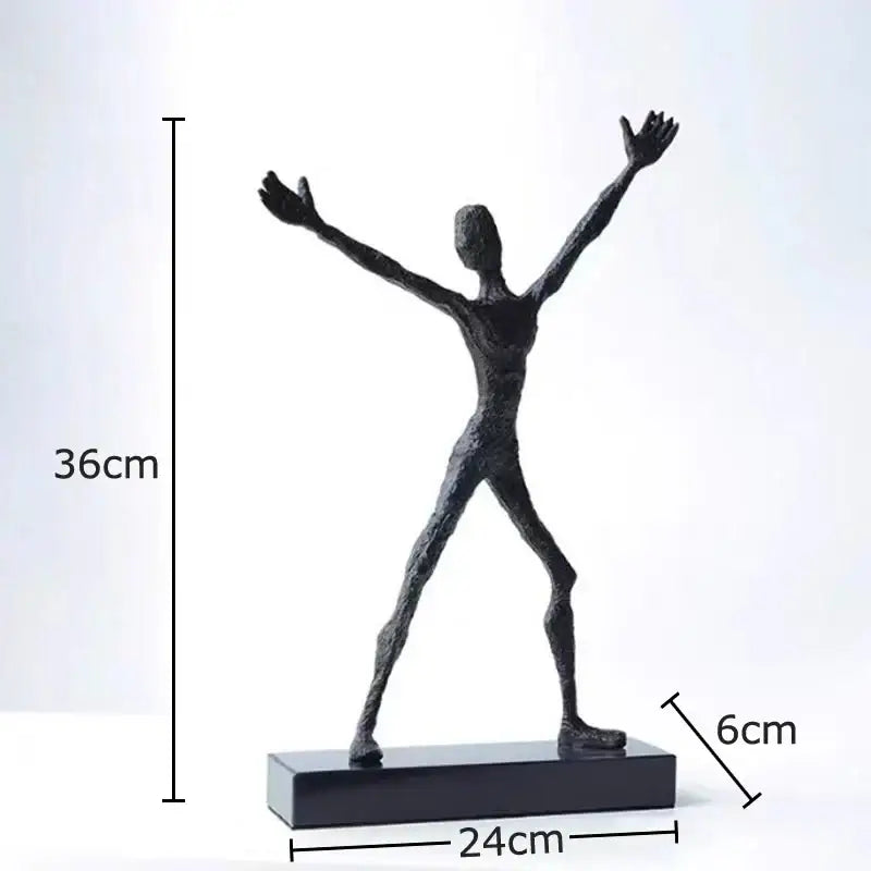 Black Abstract Lovers Sculpture