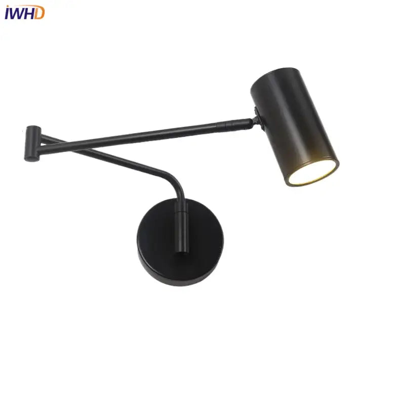 Black Acrylic Adjustable Reading Wall Lamp