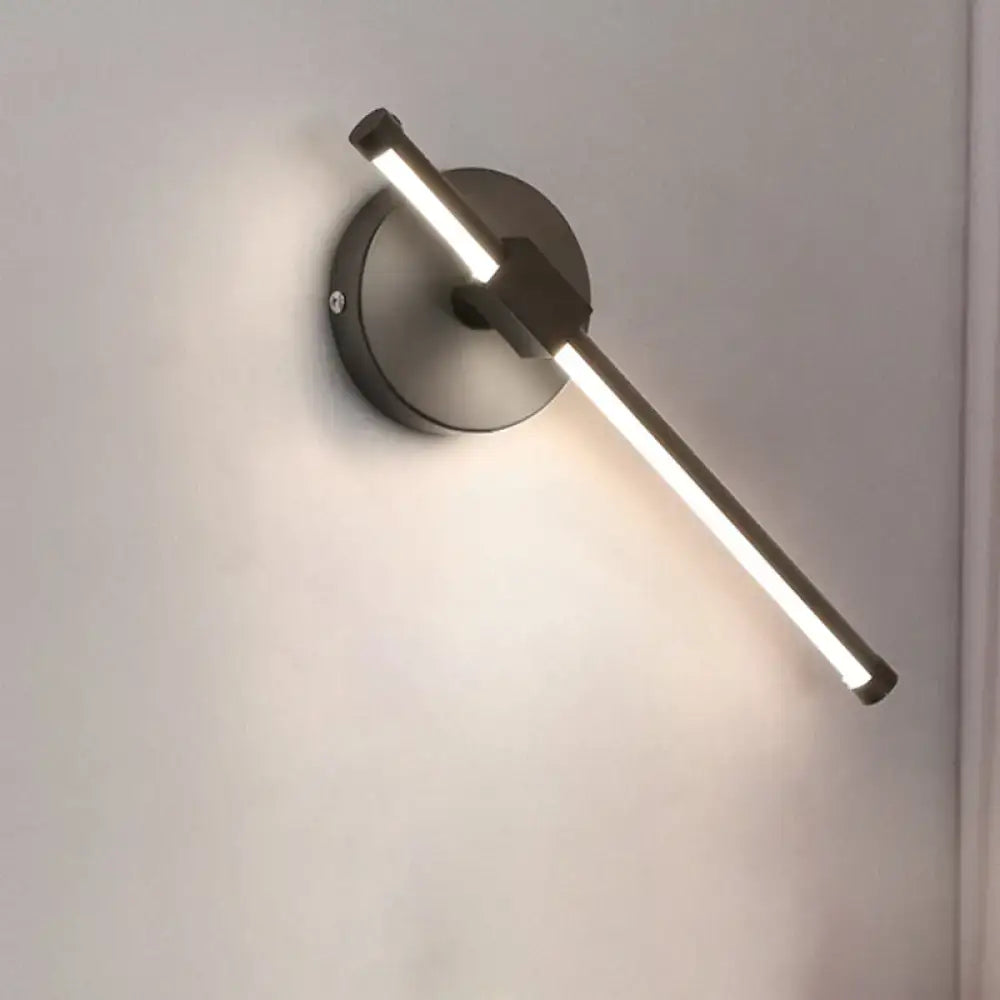 Black Acrylic Tube Wall Sconce