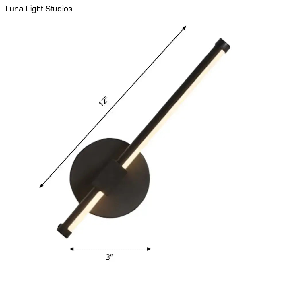 Black Acrylic Tube Wall Sconce