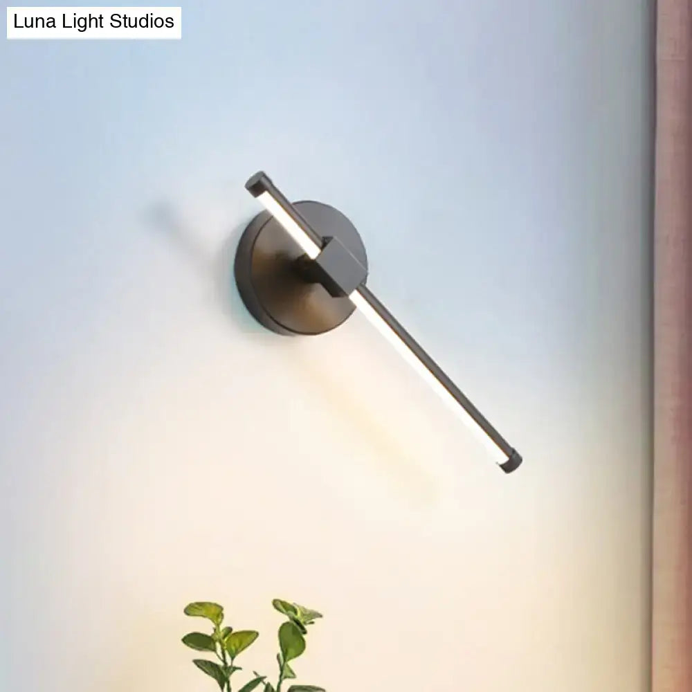 Black Acrylic Tube Wall Sconce