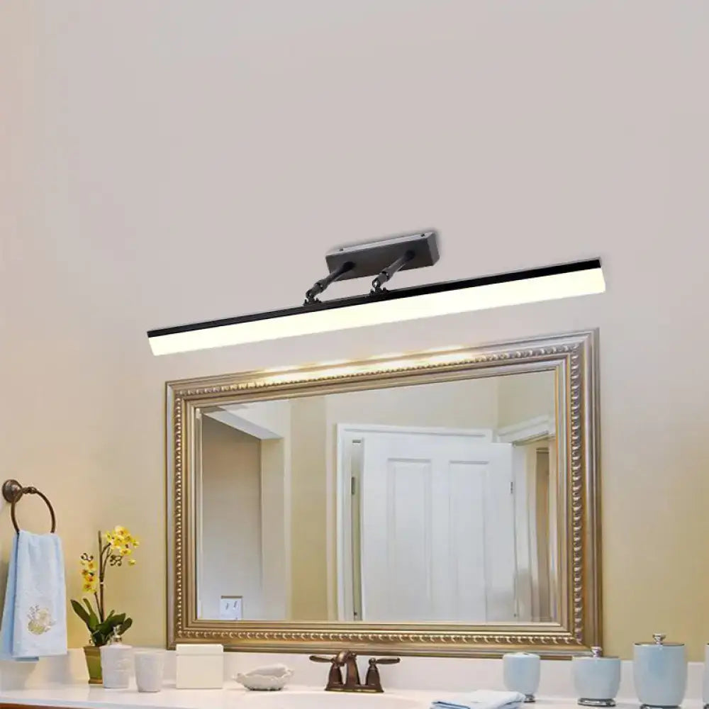 Black LED Acrylic Shade Vanity Sconce