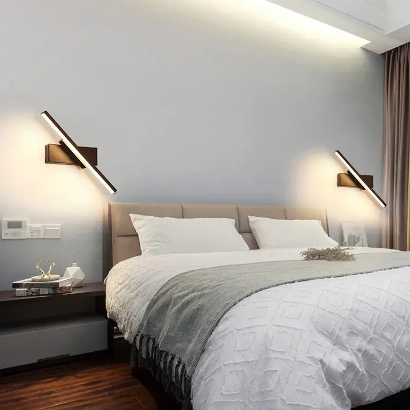 Black LED Wall Bedroom Lamp