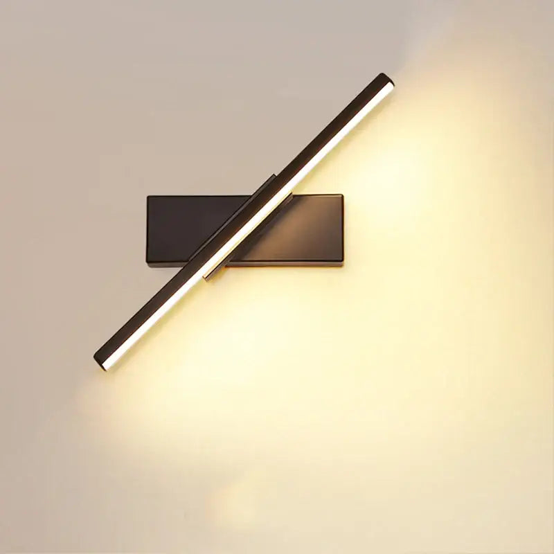 Black LED Wall Bedroom Lamp