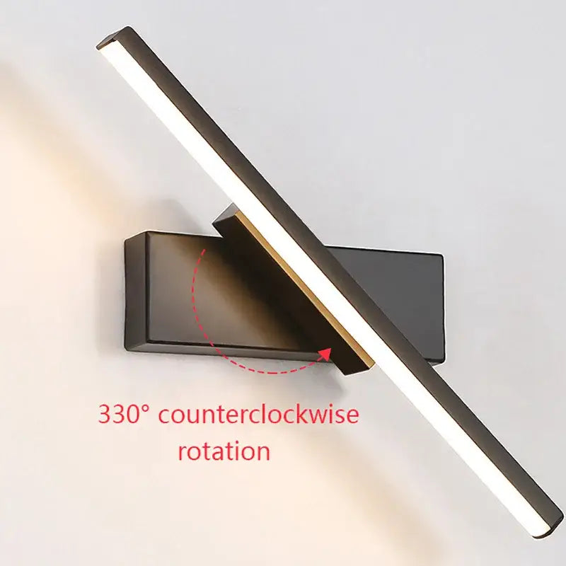 Black LED Wall Bedroom Lamp