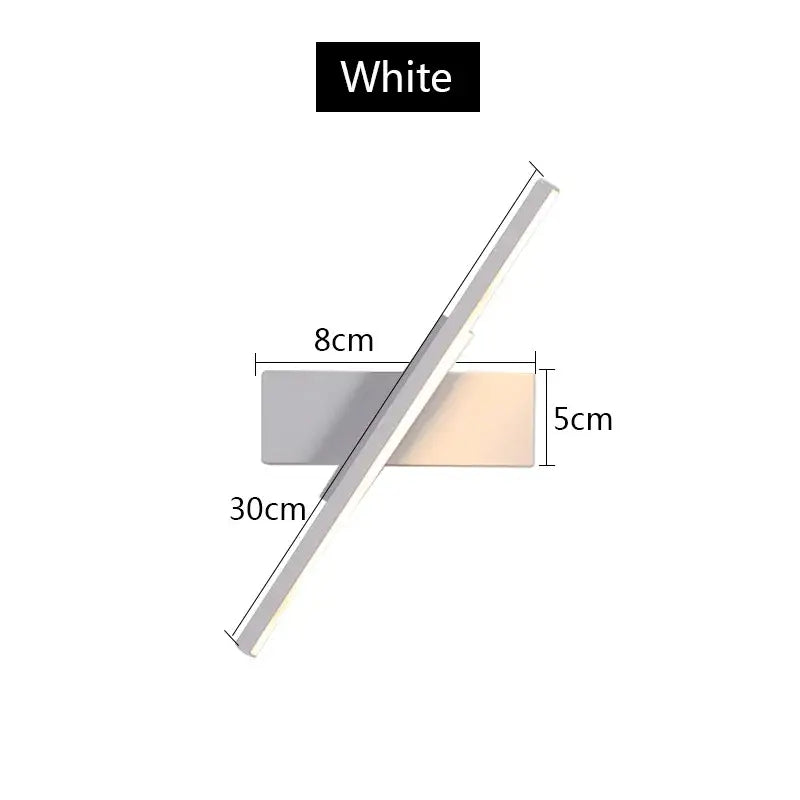 Black LED Wall Bedroom Lamp