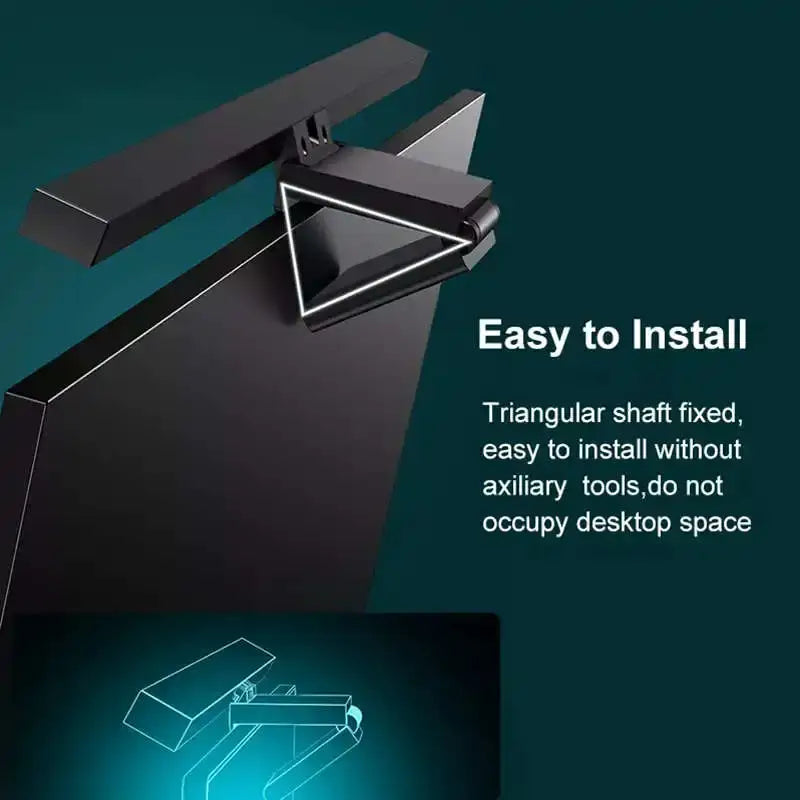Black Aluminium Monitor Light
