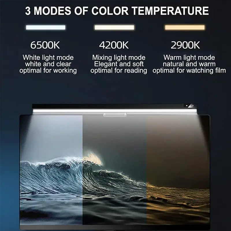 Black Aluminium Monitor Light