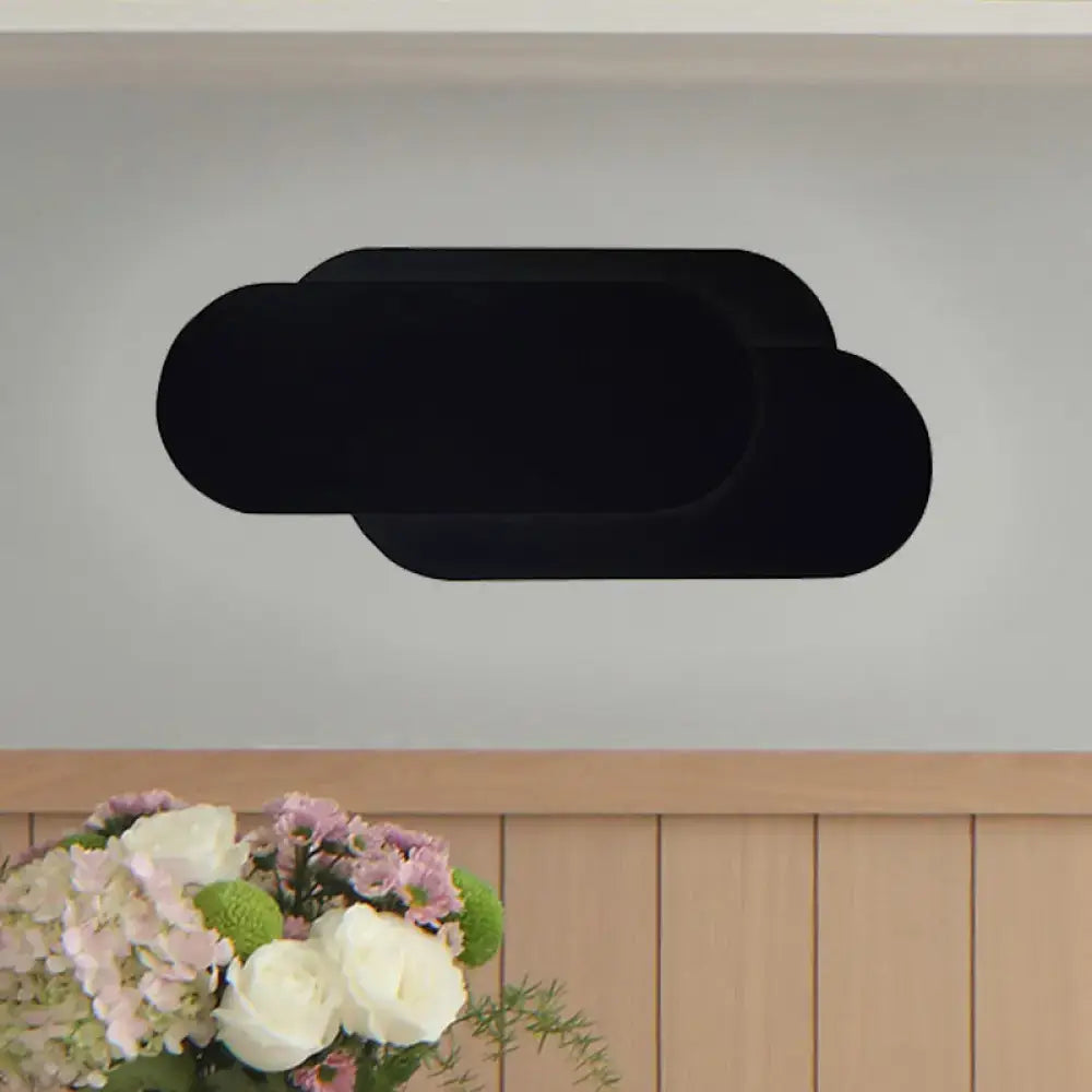 Black Oval Wall Lamp