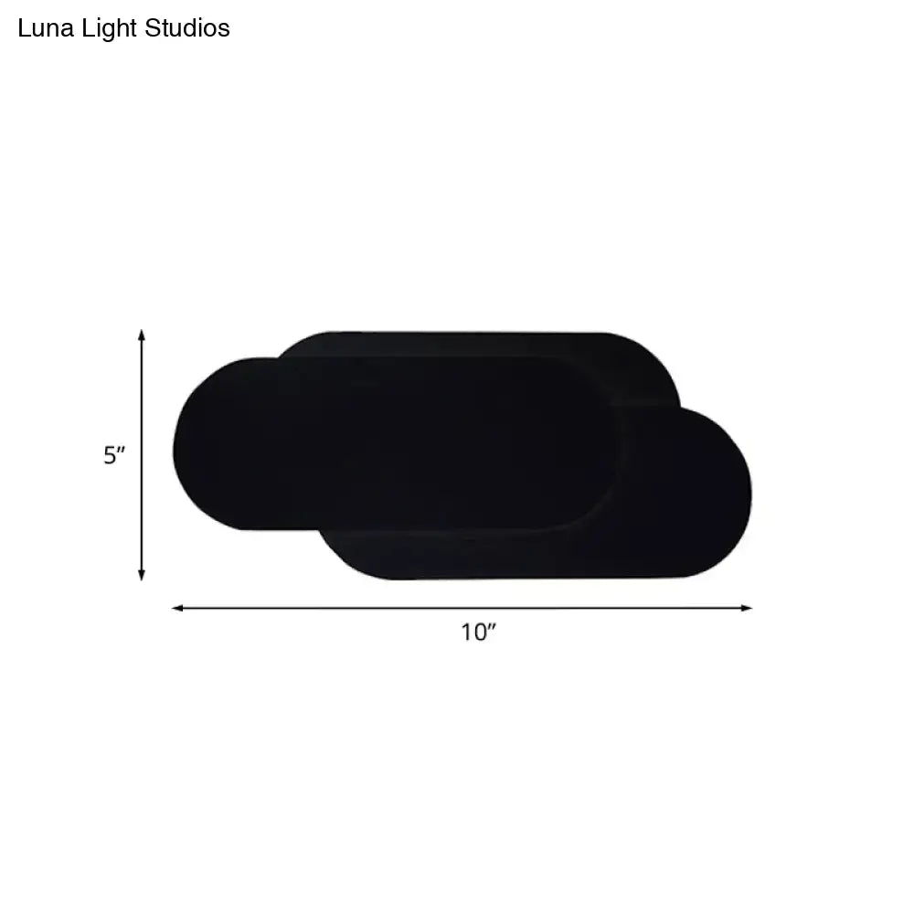 Black Oval Wall Lamp