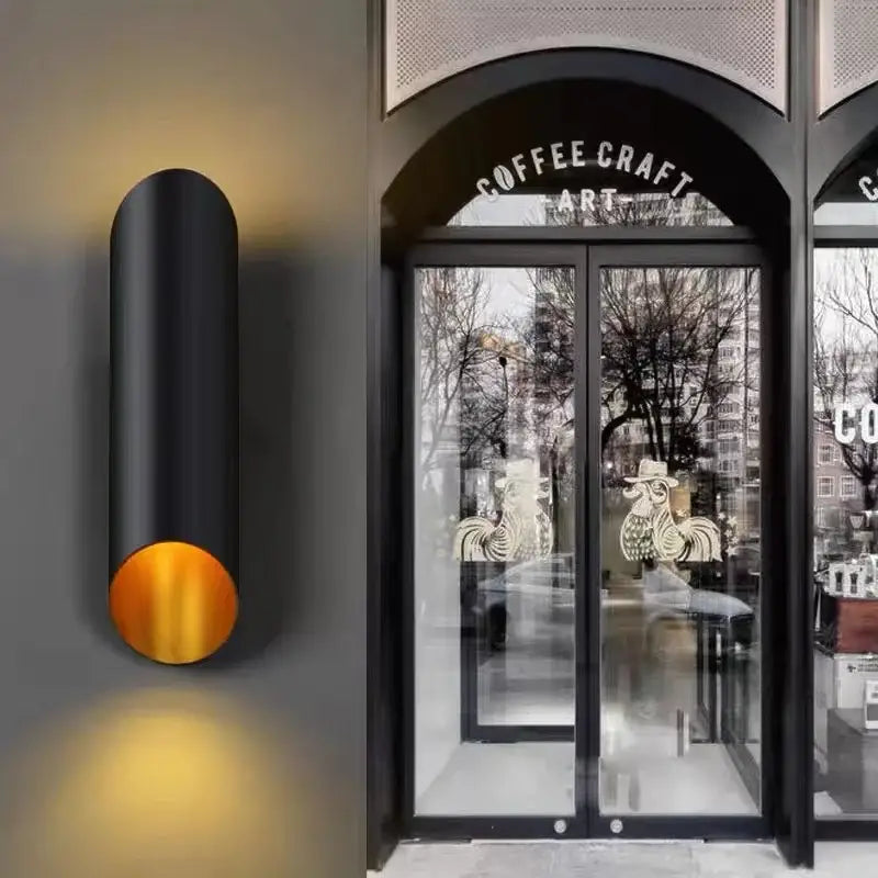 Black Aluminum Tube Wall Lamp