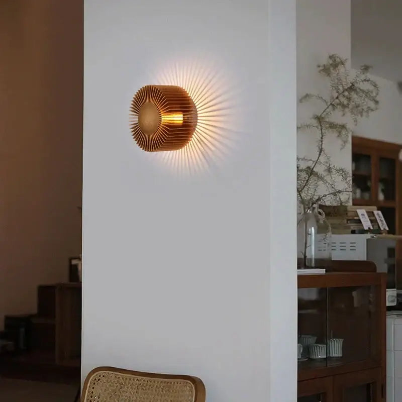 Black Sunburst Wall Sconce