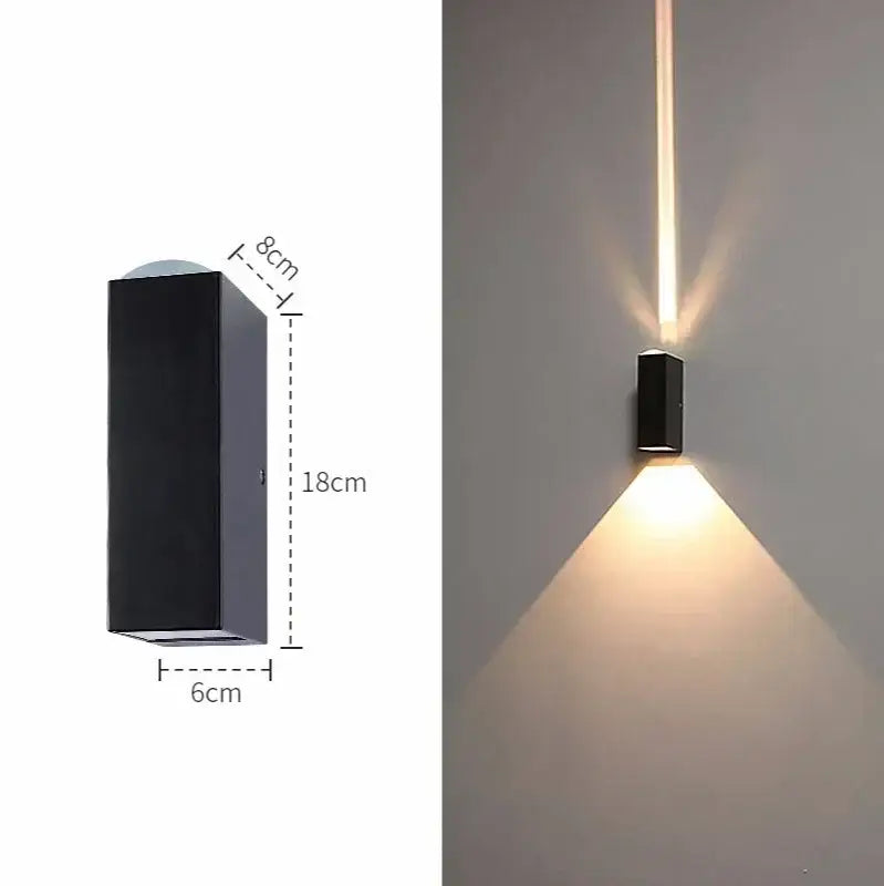Black Waterproof Porch Light