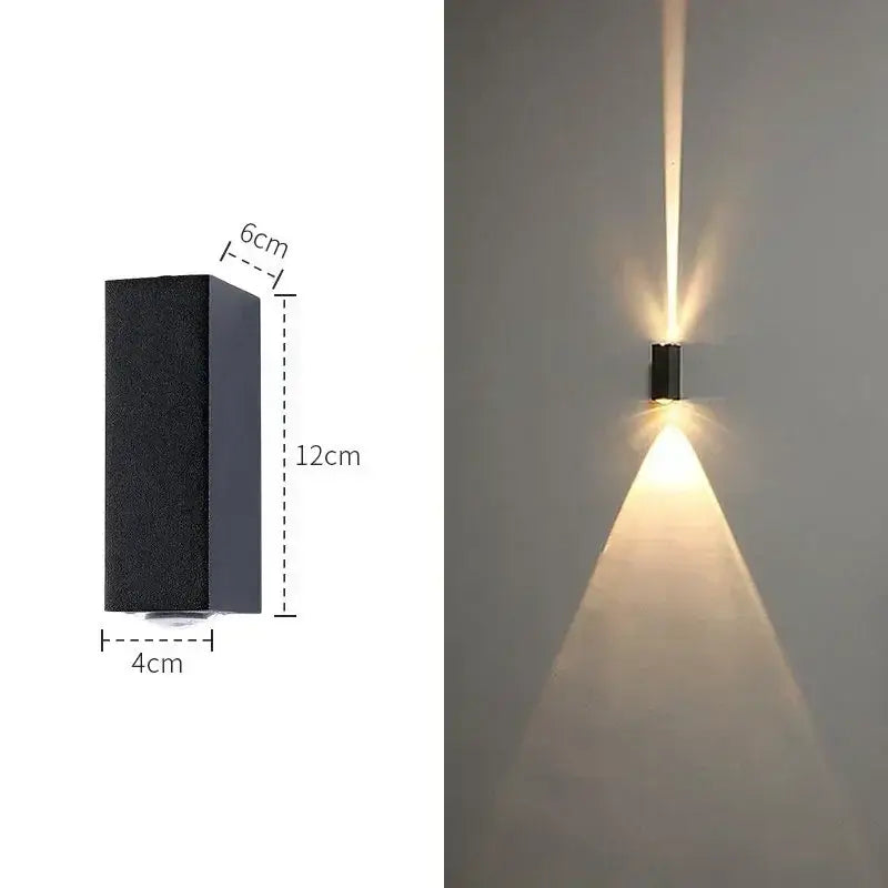 Black Waterproof Porch Light