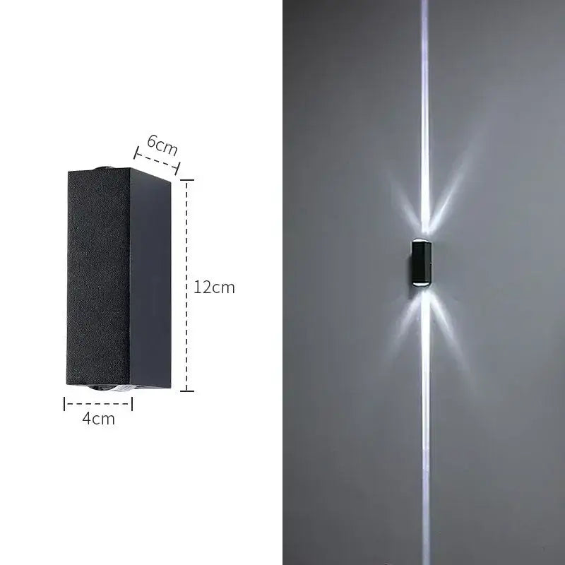 Black Waterproof Porch Light