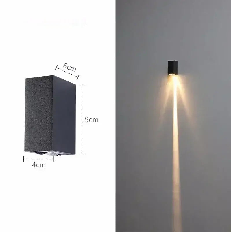Black Waterproof Porch Light