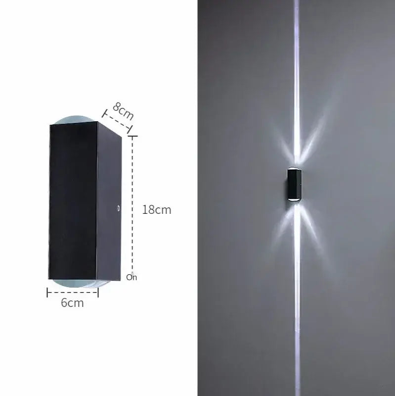 Black Waterproof Porch Light