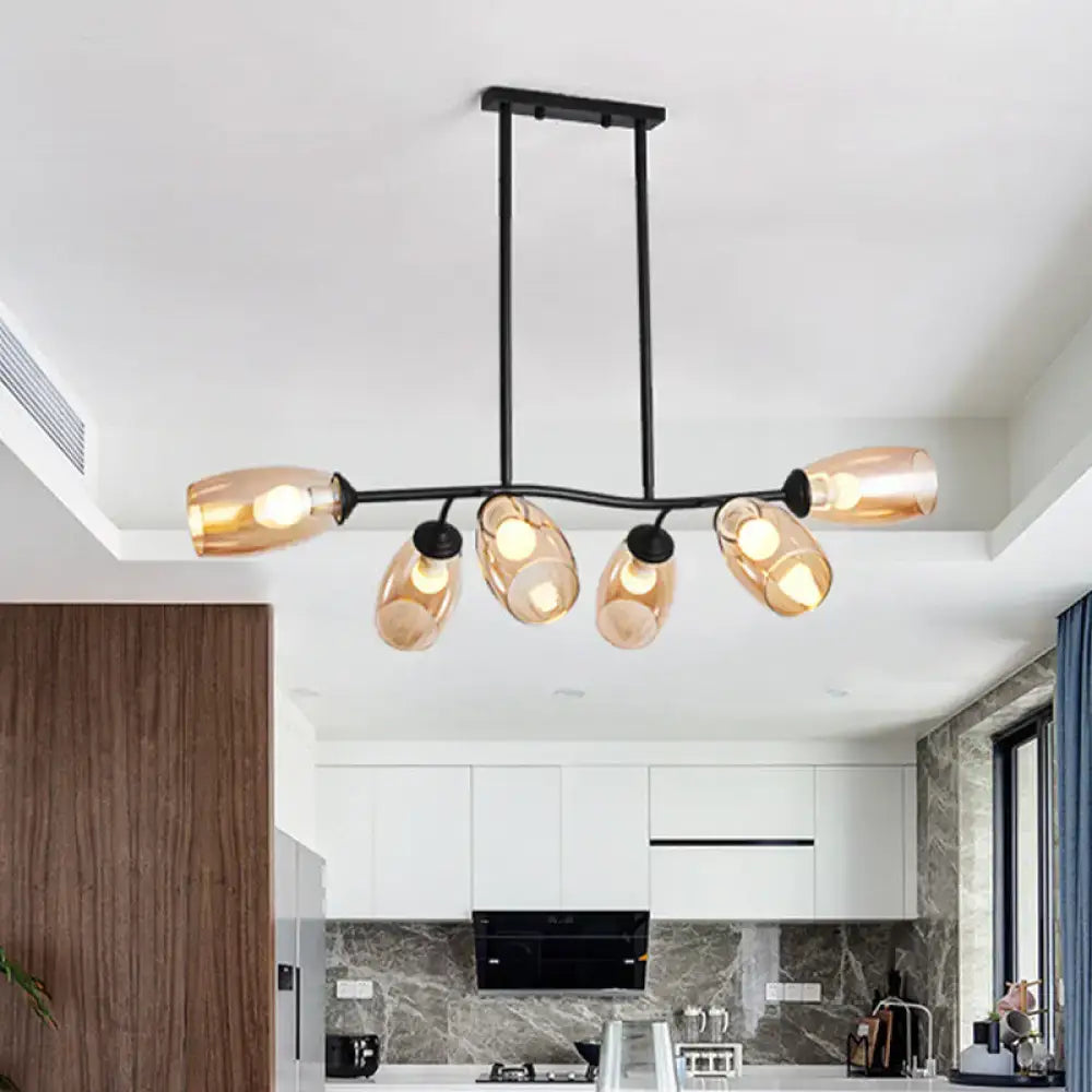 Amber Glass Pendant Light