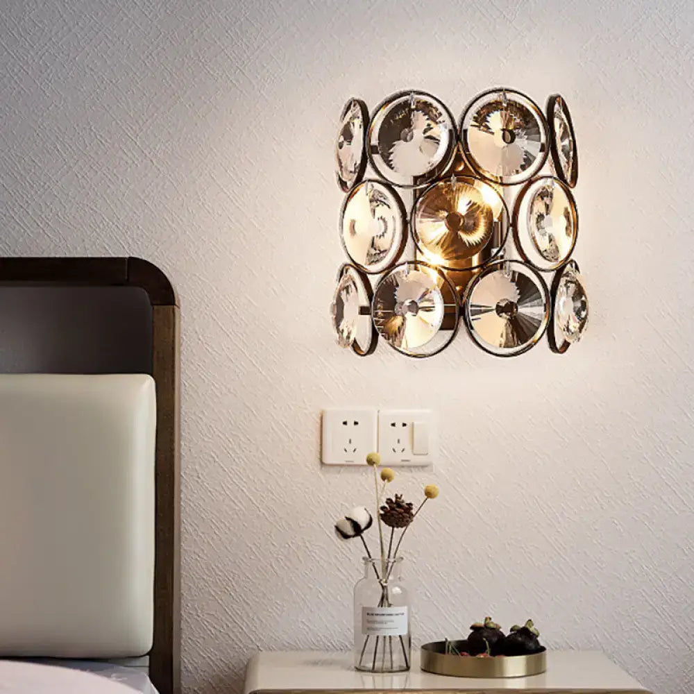 Crystal Brass Wall Sconce