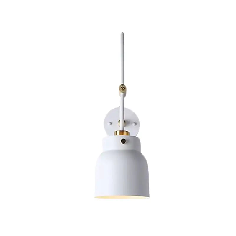 Black Brass Adjustable Dual-Voltage Wall Light