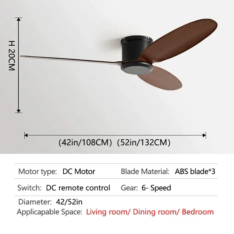 Black Brown Ceiling Fan