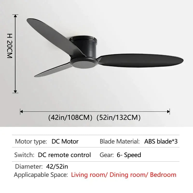 Black Brown Ceiling Fan
