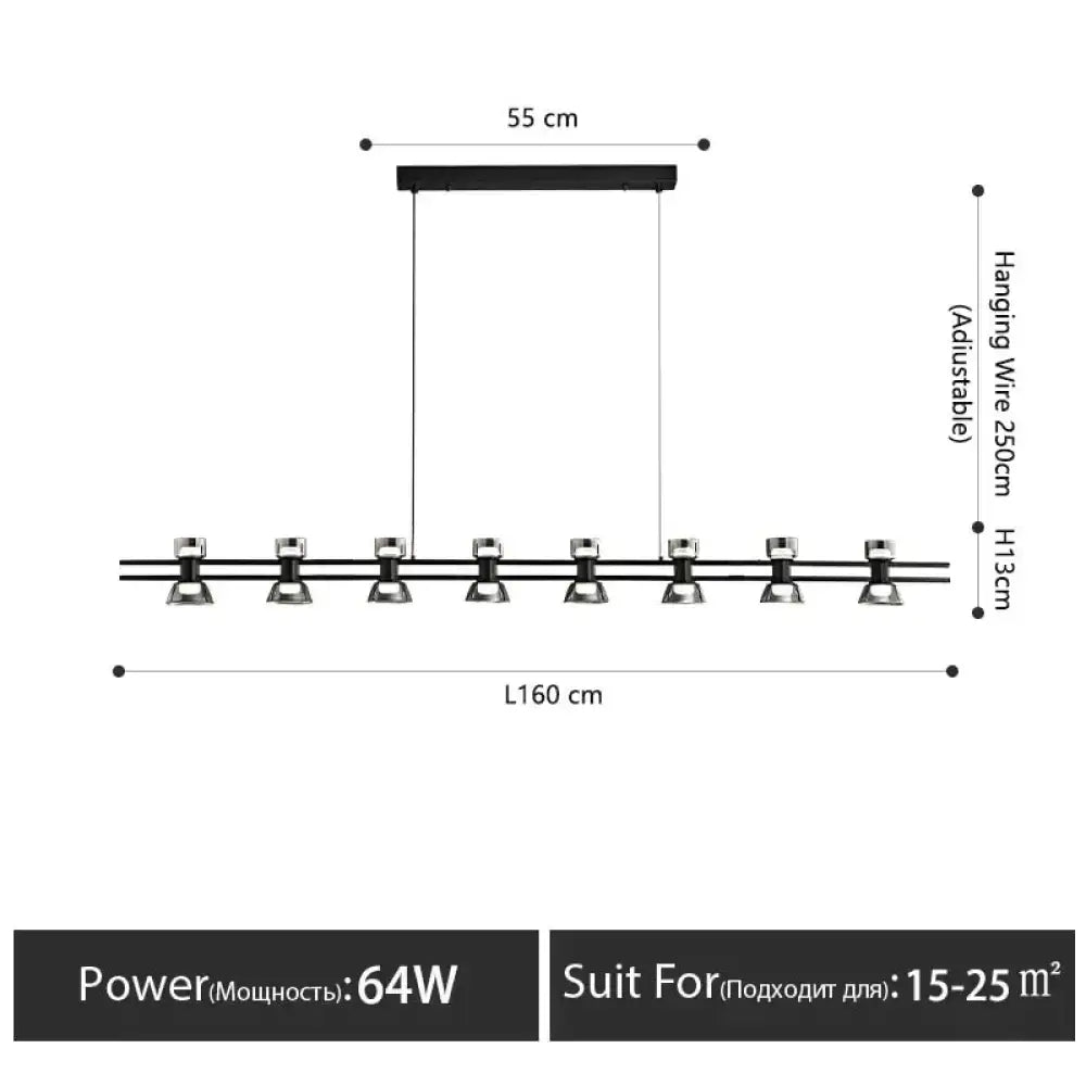 Black Linear LED Lamp