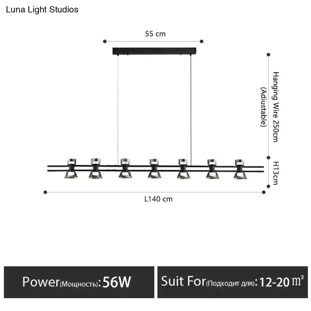 Black Linear LED Lamp