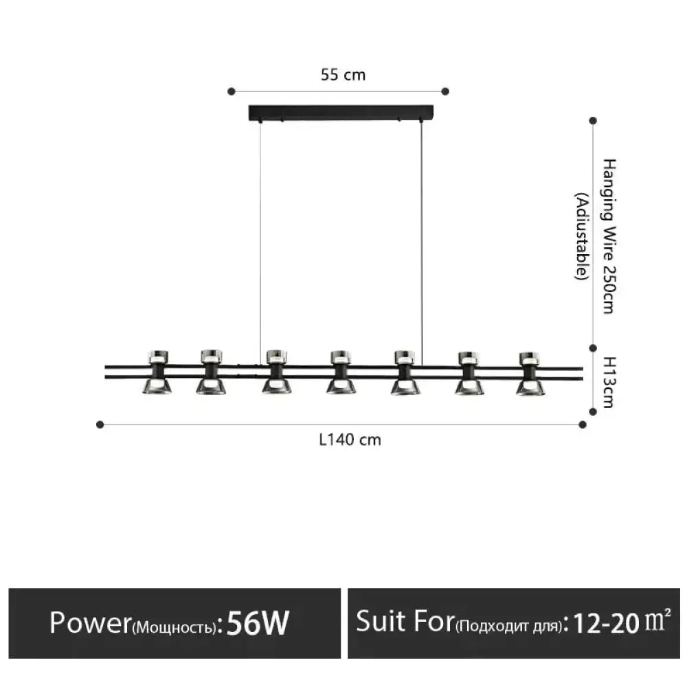 Black Linear LED Lamp