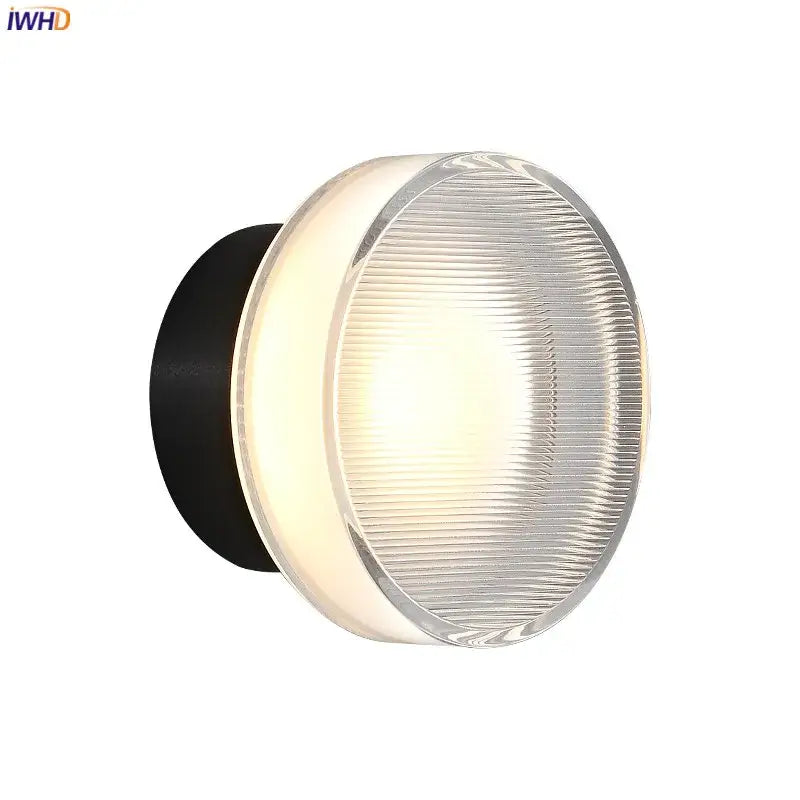Black Acrylic Wall Sconce with 5W LED Light