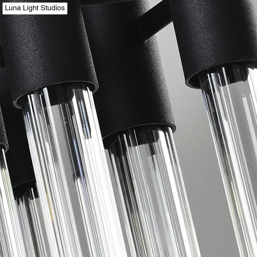 Black Crystal Tube Wall Lamp