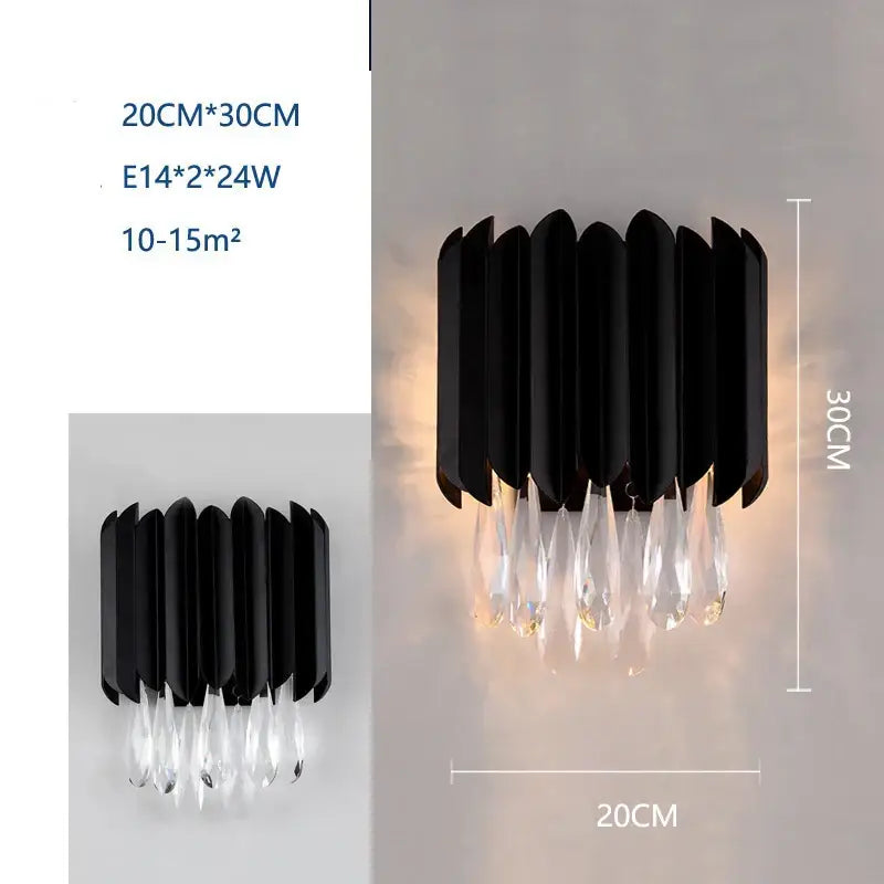 Crystal Glass Wall Sconce