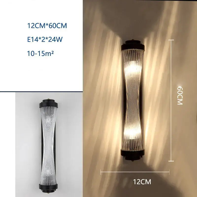 Crystal Glass Wall Sconce