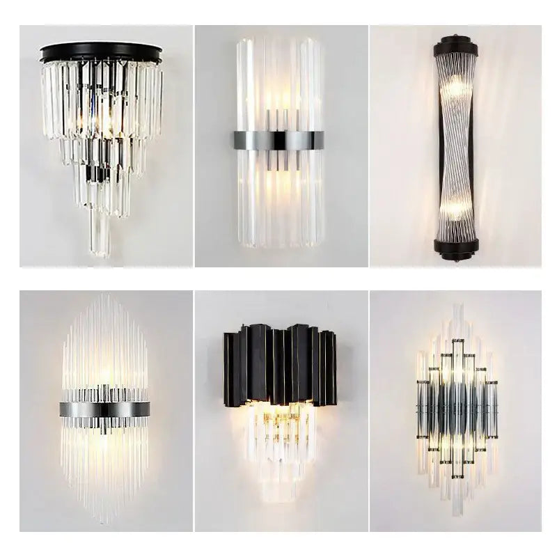 Crystal Glass Wall Sconce
