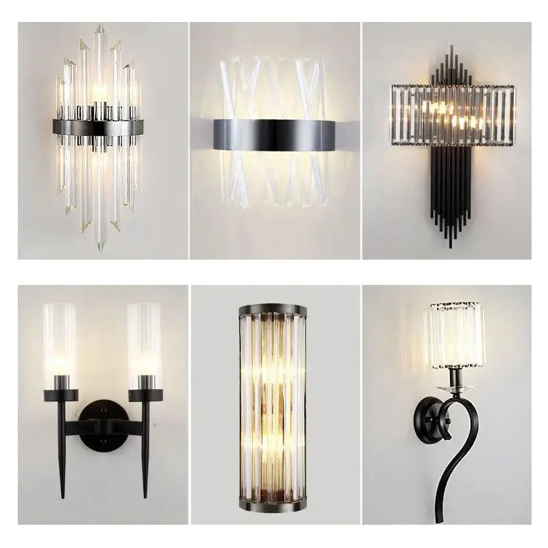 Crystal Glass Wall Sconce