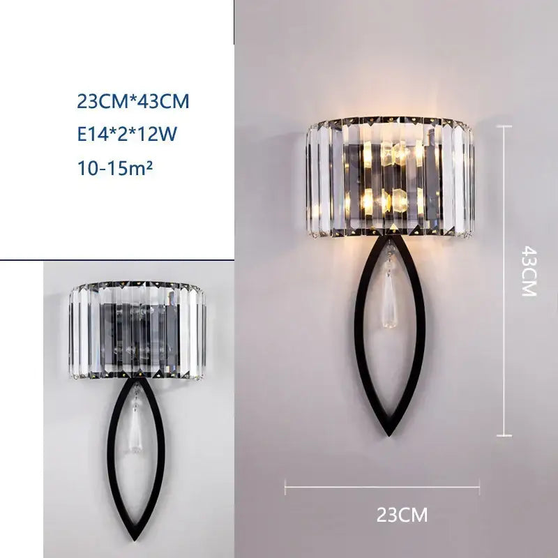 Crystal Glass Wall Sconce