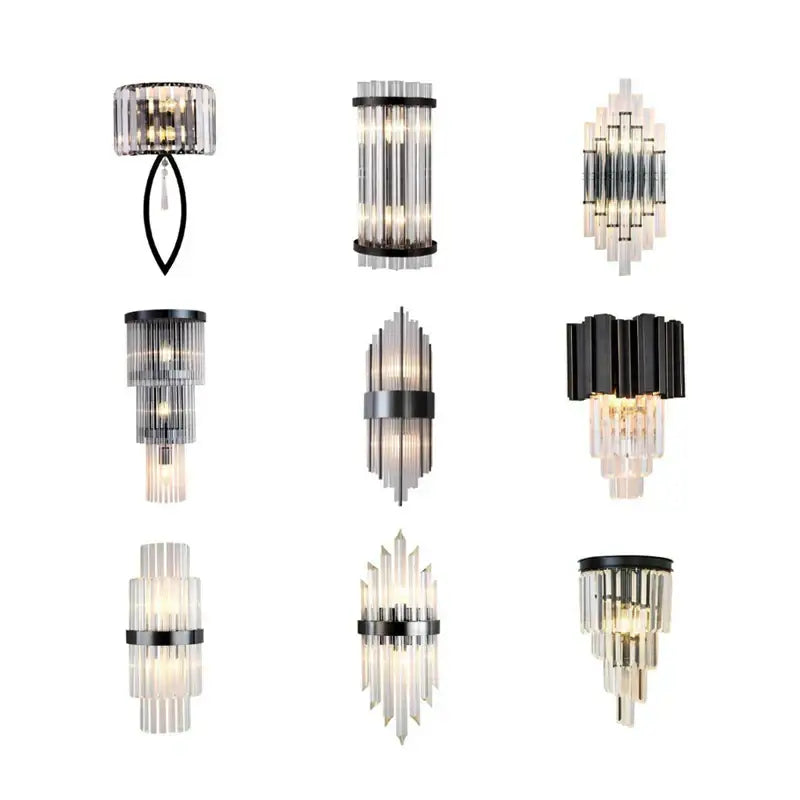 Crystal Glass Wall Sconce