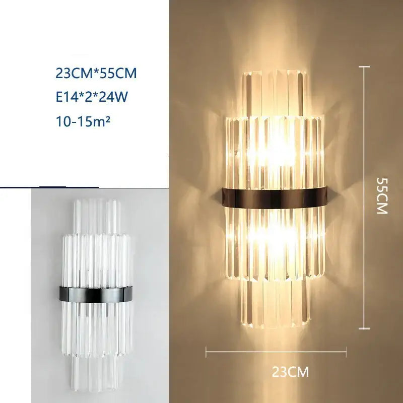 Crystal Glass Wall Sconce