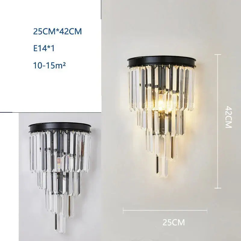 Crystal Glass Wall Sconce
