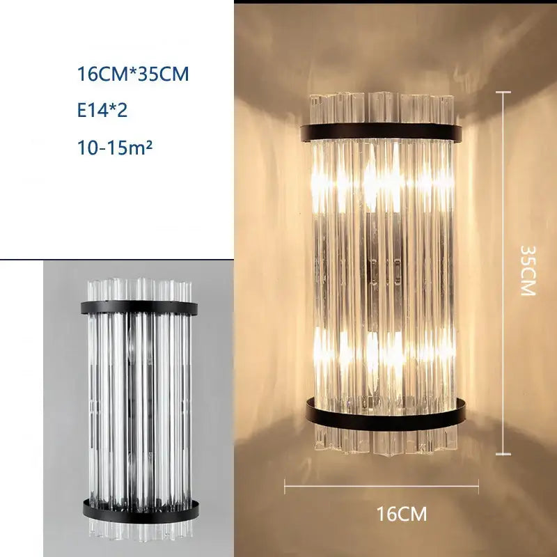 Crystal Glass Wall Sconce
