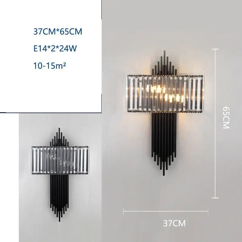 Crystal Glass Wall Sconce