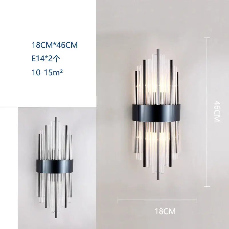 Crystal Glass Wall Sconce