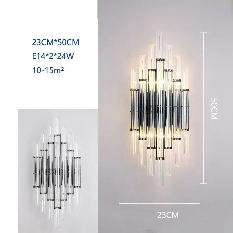 Crystal Glass Wall Sconce